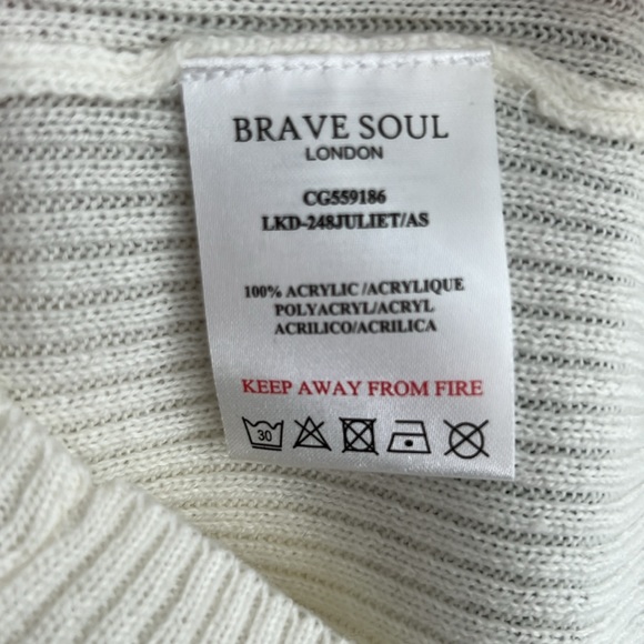 Set of 2 Dresses! Turtleneck Midi Brave Soul London Fitted Ribbed White & Black - Picture 7 of 12